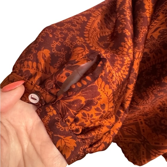 PERFECT for FALL!!!  LIZ CLAIBORNE  BEAUTIFUL PRINT BLOUSE SIZE:  XLARGE #2 - Picture 4 of 10